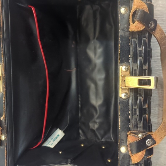 Vintage 1960 Forsum Hong Kong Woven Square Handbag - Picture 11 of 13